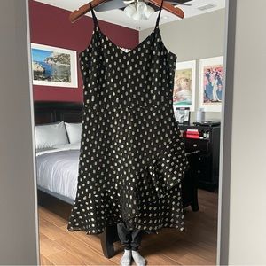Banana Republic Black Gold Dress Size 4